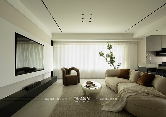 临安新荣世邸120㎡四居室 奶油风装修案例