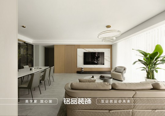 临安壹品苑160㎡四居室 现代轻奢装修案例